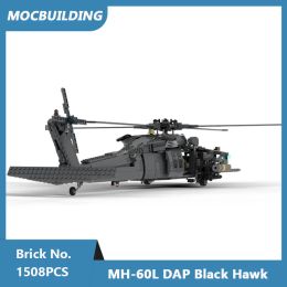 MOC Building Blocks MH-60L DAP Black Hawk Aircraft Model DIY Assembled Bricks Educational Creative Toys Xmas Kids Gifts 1508PCS