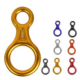 Accessories 35KN Outdoor Aluminium Magnesium Alloy Rock Climbing 8 Word Ring Round Hoop Abseiling Device Downhill Slow Down Descender