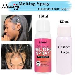Adhesives Custom Logo For Melting Spray Waterproof GlueLess Hair Adhesive For Wigs Lace Wig Spray For Natural Forming Hold Protect Edges