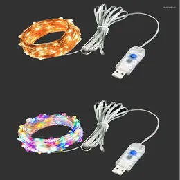 Strings USB Minimalist Light String IP65 Waterproof Voice Control Copper Wire Christmas Party Wedding Decoration