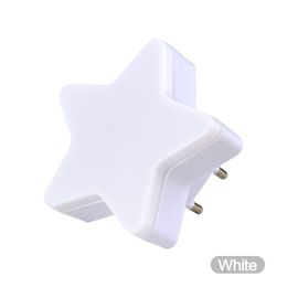 Mini 4 Colours Cute Pentagram Star Intelligent Sensor Lighting Control Small LED Night Light US/ EU Plug Blue Pink White Yellow