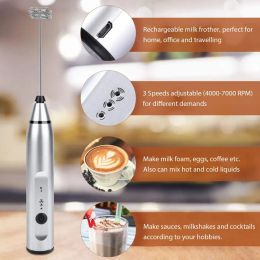 Mini Electric Handheld Milk Frother Electric Blender with USB Electrical Maker Whisk Mixer for Milk Frother Cappuccino