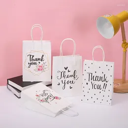 Gift Wrap Multi Colour DIY Multifunction Thank You Bag With Handles Festival Shopping Paper Bags Clothes Gifts Packing