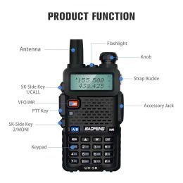 Walkie Takie Baofeng UV-5R 8W True High Power Ham Radio Long Range 10km FM Portable UV5R Dual Band Two Way Radio Comunicador