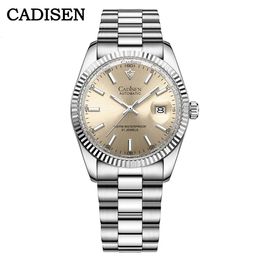 CADISEN ICEBLUE Dial Sapphire Glass Watches Men Japan MIYOTA Movt Men's Watch Mechanical Automatic Diver Clock 240327