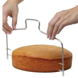 Baking Tools Double Line Adjustable Metal Cake Cutter Stainless Steel Pastry Slicer Decorating Mold Bakeware Kitchen Tool