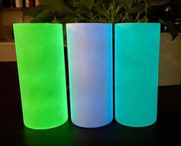 20oz luminous paint Straight skinny tumbler glow in the dark stainless steel Cup 20 oz Sublimation style Double Wall Vacuum Insula6802013