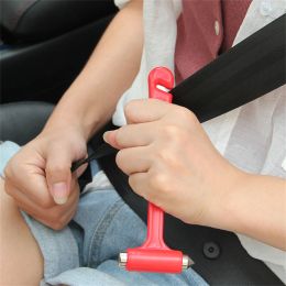 2 In 1 Car Self-help Escape Hammer Multifunctional Universal Car Tool Emergency Escape Tool Car Red Hammer