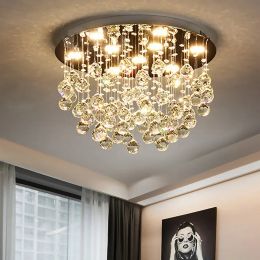 Modern Luxury Design Crystal Balls LED Ceiling Chandelier Adjustable Lighting for Living Dining Room Home Decor Light Fixture