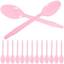 Disposable Flatware 100 Pcs Spoon Pudding Spoons Tasting Cutlery Party Supplies Serving Utensils Food Cake Venue Setting Props