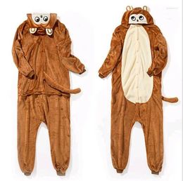 Home Clothing Brown Monkey Anime Onesies Women Animal Sleepwear Set Kigurumi Adult Women's Pyjamas Flannel Winter Unisex