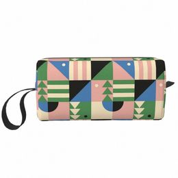 bauhaus Colour Block Geometric Line Modern Cosmetic Bag Capacity Minimalist Abstract Makeup Case Beauty Storage Toiletry Bags Box k2AW#