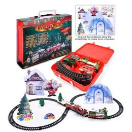 2023 Christmas Train Set Toys For Children Railway Tracks Toy Xmas Train Gifts Model Toy Xmas Decorations New Year Children Gift
