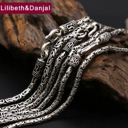 Necklaces Necklace 100% Real 925 Sterling Silver Jewellery Vintage Safe pattern chain Pendant Necklace Gift Men Jewellery FN2