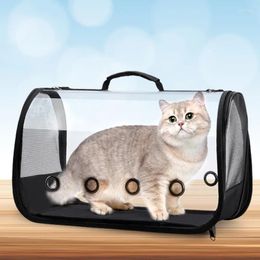 Dog Carrier Transparent Cat Bag Net Red Go Out Portable Folding Pet Hand-held Messenger Breathable And Comfortable