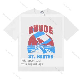 2023 Summer Rhude T Shirt Mens Designer T Shirt Rhude Casual Shirts Man Womens Tees Short Sleeves Top Sell Luxury Men Hip Hop Clothes US SIZE S-2XL 3741