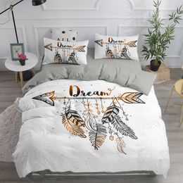 Dream Catcher Bedding Set Elegant Bohemian Duvet Cover Queen Twin Full Ethnic Quilt Cover Single Double King Comforter Bed Cover