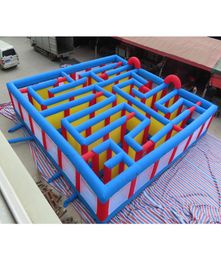 portable outdoor adult kids inflatable maze9x9m giant inflatable puzzel maze carnival game field5030807