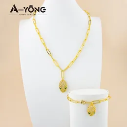 Necklace Earrings Set Luxury 21K Gold Plated Jewellery Zircon Snake Bracelet African Dubai Fashion Italian Gifts