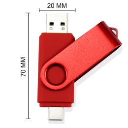 New USB 2.0 TYPE C USB Flash Drive OTG Pen Drive 128GB 64GB 32GB 16GB USB Stick 2 in 1 High Speed Pendrive