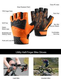 INBIKE Summer MTB Cycling Gloves Gel Padded Half Finger Bicycle Gloves for Men Breathable Outdoor Sport Bike Gloves Accessories