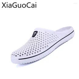 Slippers Style Fashion Summer Men Platform White Beach Shoes For Round Toe Slides Rubber Drop Z1 35