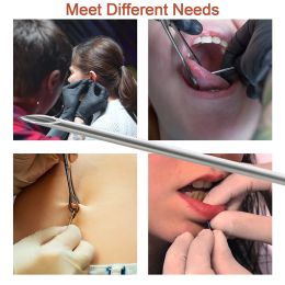 100/50pcs Piercing Needles 12G 14G 16G 18G 20G Sterile Disposable Body Piercing Needles for Ear Nose Navel Nipple