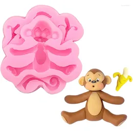 Baking Moulds Cartoon Monkey Chocolate DIY Cake Decoration Tool Silicone Mold LDY-142