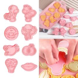 Baking Moulds Wedding Mini Cookie Cutters Valentine's Day Biscuit Molds Embossing