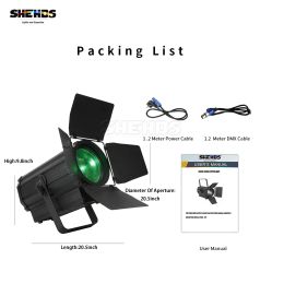 SHEHDS 250W LED Focus Light DJ Spotlight Profile Leko Lights Cool&Warn / RGBW Party Lights For Disco Parties DMX Stage Light