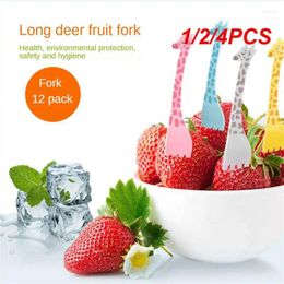 Forks 1/2/4PCS Cake Fork Good Storage Grade Durable Security Environmental Protection Fruit Decoration Cartoon