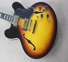 China guitar factory custom 100 New Vintage Sunburst F Hole Hollow Body ES 3 Electric Guitar5806850