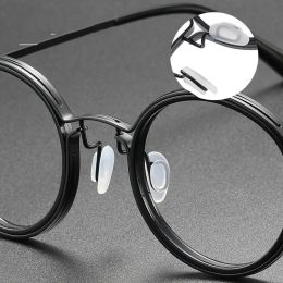 Ahora Titanium Women&Men Computer Reading Glasses Frame Retro Anti Blue Light Round Prebyopia Eyeglasses Goggles +1.0+1.5..+4. 0