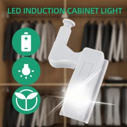2/4/8Pcs LED Inner Hinge Lamps Universal Under Cabinet Lights Wardrobe Sensor Lights for Cupboard Bedroom Closet Night Lights