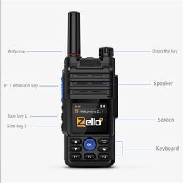 Earphones Desktop Charger 4G Gps Zello Walkie Talkie Long Range Mobile Ham POC Radio Amateur Android Walkie Talkie 50km 100 km