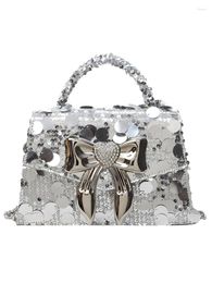 Shoulder Bags Trendy Designer Sequin Evening Totes Bag For Women Casual Handbag And Purses 2024 Ladies Messenger Crossbody