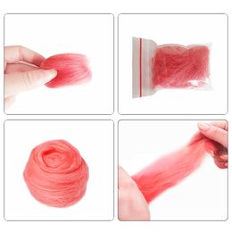 100g Wool Fibre Flower Animal Wool Felting Handmade Spinning DIY Craft Materials Tool Felt Felting DIY Needle Wet Colour Wool