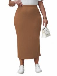 khaki Skirts Plus Size 4XL High Waist Midi Office Lady Casual Evening Club Party Wear Bodyc Pencil Skirt New 231b#