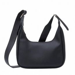 fi PU Leather Handbag Shoulder Bag All-match Crossbody Bag with Zipper Underarm Bag Waterproof for Women Girls l2KD#