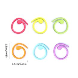 30PCS Zinc Based Alloy Knitting Stitch Markers Spiral Multicolor Painted Marker Buckle Crochet Stitch Lock Knit Needle Clip