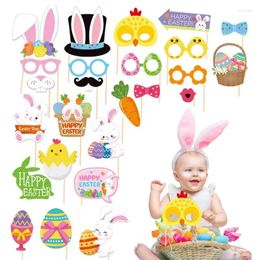 Party Decoration Happy Easter Po Props 25PCS Eyeglasses Frame Glasses Decorations