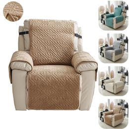 Chair Covers Plush Thicken Recliner Sofa Cover Solid Colour Anti-Dust Couch Cushion Armchair Slipcover Pet Kid Non-Slip Home Decor