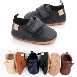 FOCUSNORM 6 Colours Toddler Baby Boys Girls Causal First Walker Shoes PU Leather Sneakers Soft Sole Cute Baby Flats Shoes