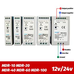 Industrial Mini AC/DC Din rail power supply switch MDR-10W 20W 40W 60W 100W Single output Switching 12V 24V source