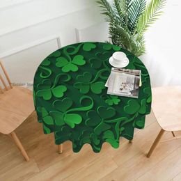 Table Cloth Shamrock Leaf Clover St. Patrick's Day Tablecloth Bedroom Dormitory Dressing Mat Round Desk Decor