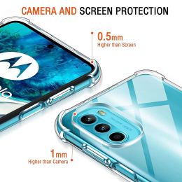 Shockproof Clear Silicone Soft Back Case For Motorola Moto G52 G62 5G G72 G82 G22 G32 G9 Plus G8 Power G8 Play Transparent Coque