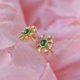Stud Earrings CAOSHI Chic With Bright Zirconia Female Daily Wearable Jewelry Gift Sweet Lady Engagement Ceremony Accessories