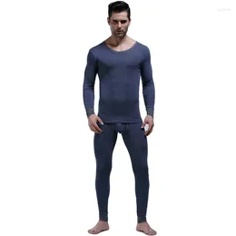 Men's Thermal Underwear Men Seamless Elastic Thermals Inner Wear Constant Temperature Ultra-thin Suit Top Pants