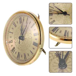 Wall Clocks Home Clock Insert Alloy Small Quartz Retro Style