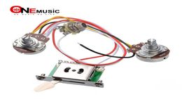 3 Pickup Guitar Wiring Harness Prewired with A500k B500K big Pots 5 Way Switch 1 Volume 1 Tone BlackWhite8773314